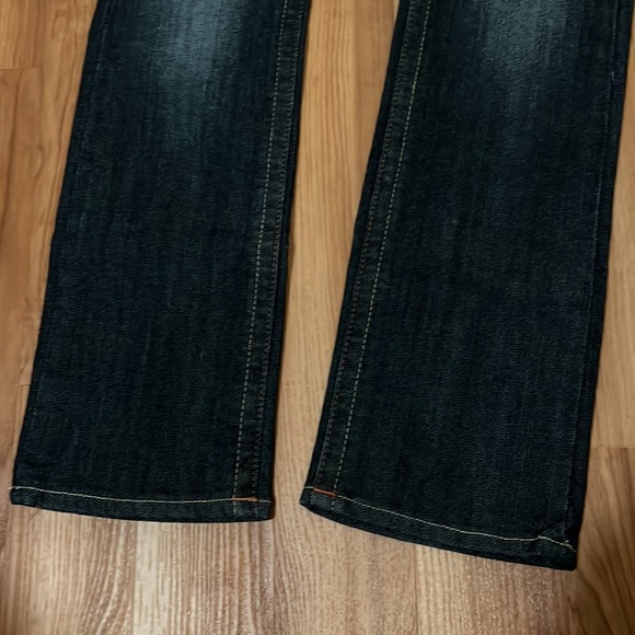 True Religion Womens Billy Straight Leg Jeans Flap Pocket Stitched Low Rise - Picture 4 of 9